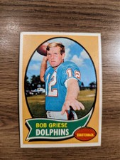 1970 Topps Bob Griese Miami Dolphins football card #10 (G/VG)