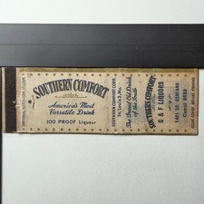 Southern Comfort St. Louis Vintage 100 Proof Liqueur Matchbook