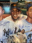 Mickey Mantle, Willie Mays , Duke Snider .Signed  18X24 PSA  (5) Auto Baseballs — photo 6