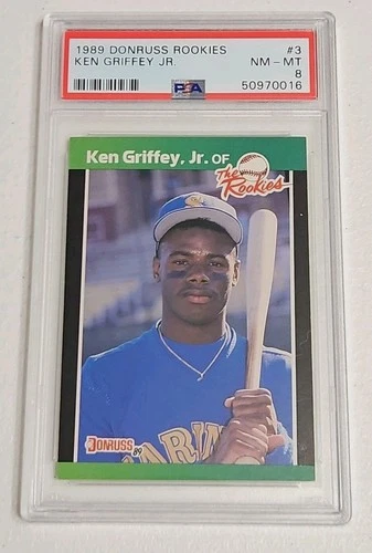 1989 Donruss THE ROOKIES Ken Griffey Jr ROOKIE CARD PSA 8 NM-MT HOF NICE