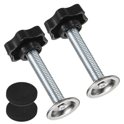 #ad 2 Pack M10x50mm Star Clamping Knobs with Screws Pressure Plate Rubber Pad AU $13.79