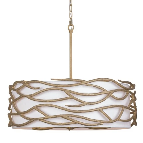 Minka Lavery 3718 Branch Reality 6 Light 28"W Pendant - Textured Ashen Gold - Picture 1 of 12