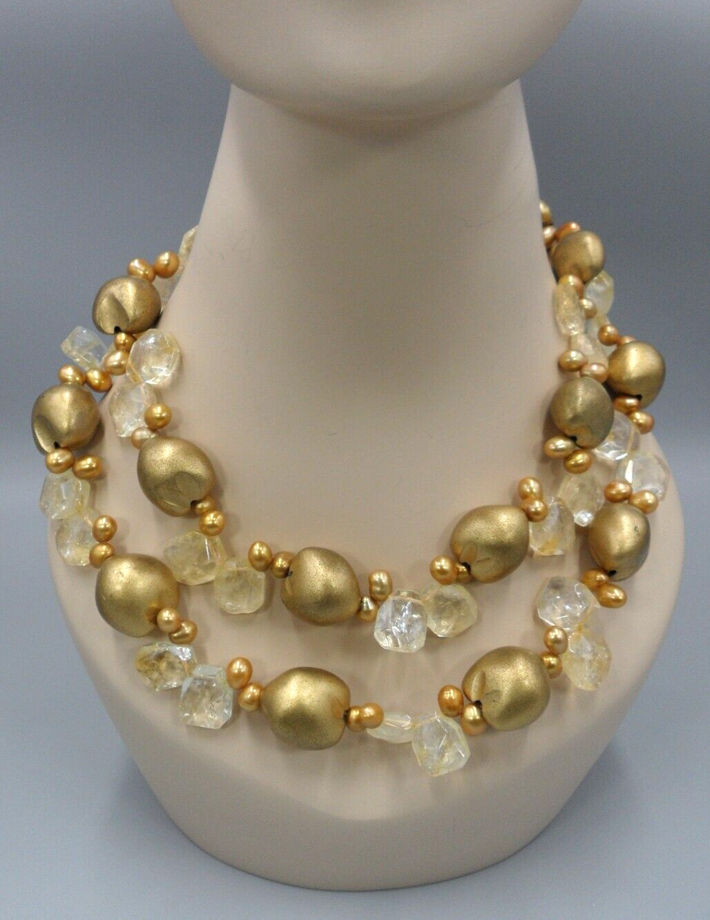 Two Blonde Lizards Statement Necklace Freshwater … - image 3