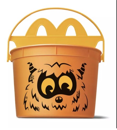 2024 McDONALD'S Halloween Bucket Pail Classic Orange Boo Buckets