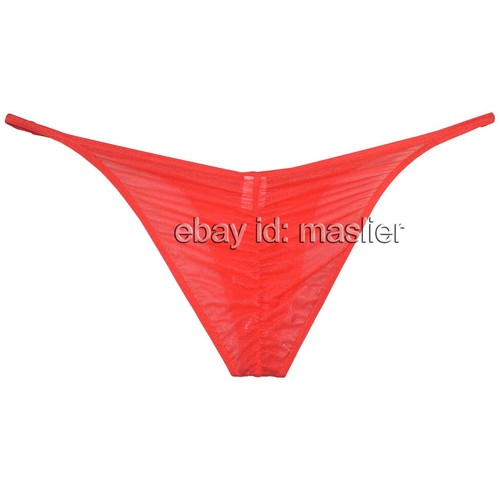 Herren Glas Garn Bikini String Slip Transparent Glitzern Frech Beutel Slip Unterwäsche - Bild 7 von 28