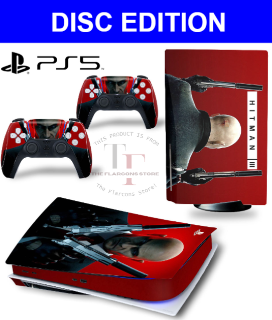 PS5 Themed Decal Sticker Skin for PS5 DISC EDITION Wrap Vinyl + Controller