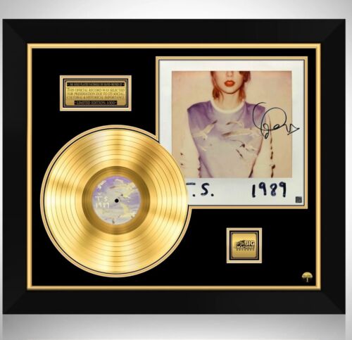 EXTREME RARE Taylor Swift - 1989 Gold LP Limited Signature Edition Custom Frame - Zdjęcie 1 z 6