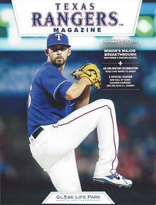 2018 Texas Rangers Program Mike Minor Volume 47 No. 11