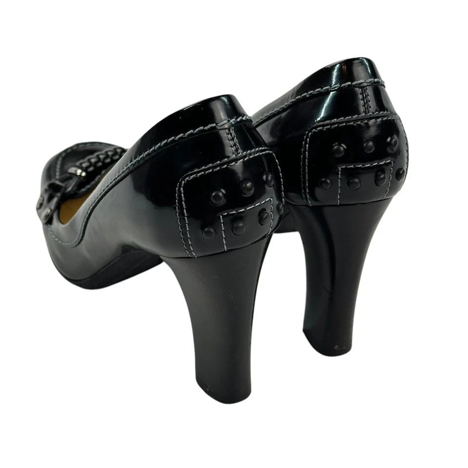 Zapatos de tacón TOD'S de charol negro para mujer talla 10 de EE. UU. - Hechos en Italia Foto 4 de 4