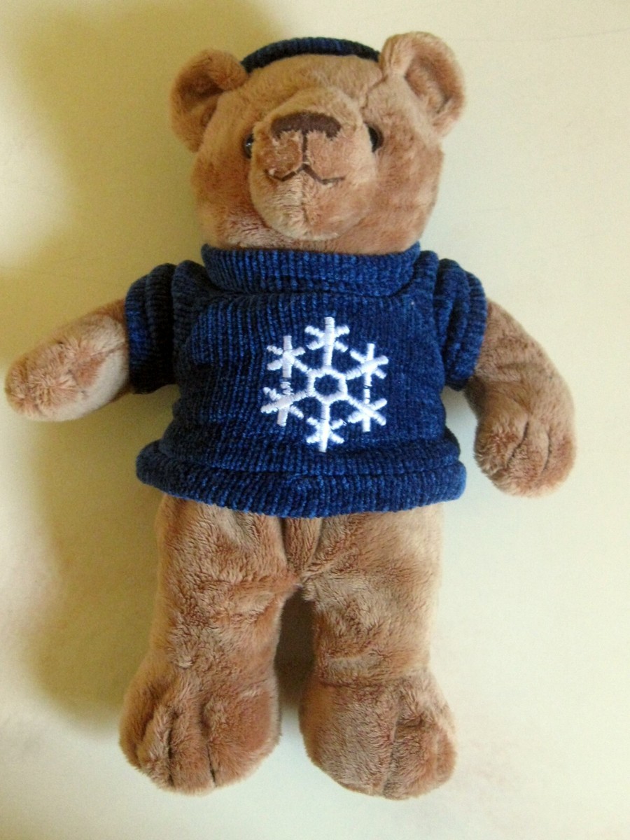 SAKS Fifth Avenue Brown TEDDY BEAR with Hat & Sweater | eBay