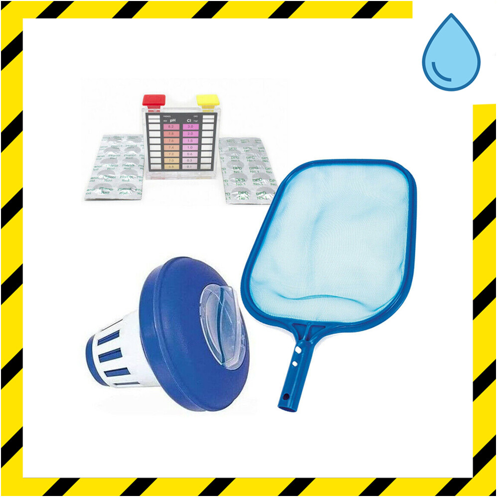 Kit Pulizia Piscina Completo: Retino, Dosatore e Test Cloro/pH Online
