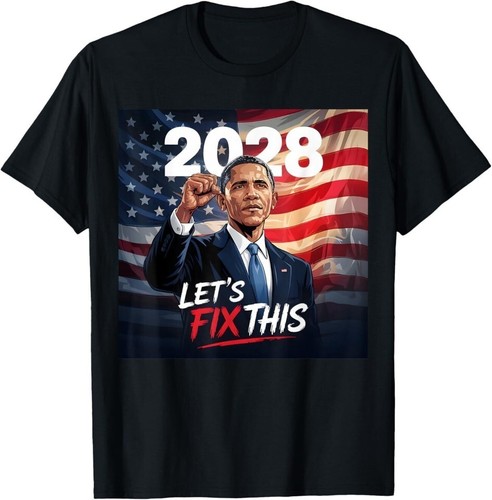 Obama For President 2028 T-Shirt - Picture 2 of 4