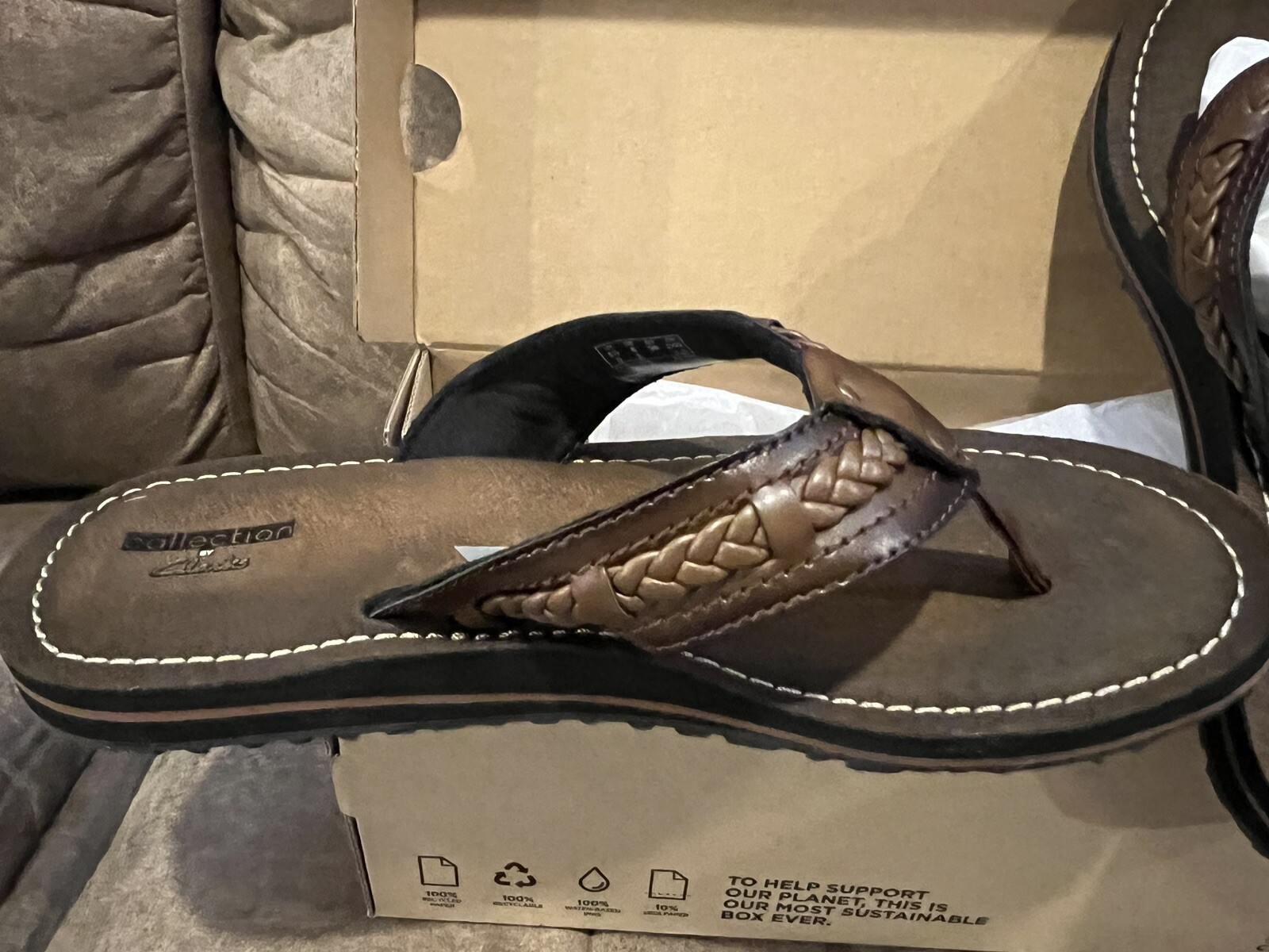 Clarks Fenner Nerice Flip Flops size 8 womens eBay