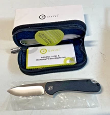 Civivi Elementum Folding Knife 2.96in D2 Steel Black G10 Handles C907A