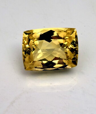 Natural Quartz Green Quartz Faceted Lemon Quartz Cushion Cut 16.00 Ct Certified