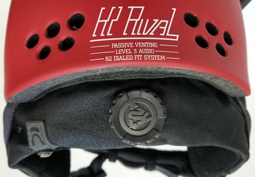 NEW High End $140 K2 Rival Pro Audio Snowboard Helmet Small Red With Speakers - 第 3/10 張圖片