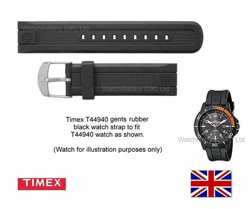 Genuine Timex T49940 nera in Resina Cinturino Orologio per orologio Timex  T49940 Expedition | eBay