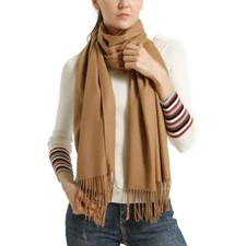 Pashmina Scarf and Shawl - Soft Women Pashminas Wrap for Wedding H#. Camel