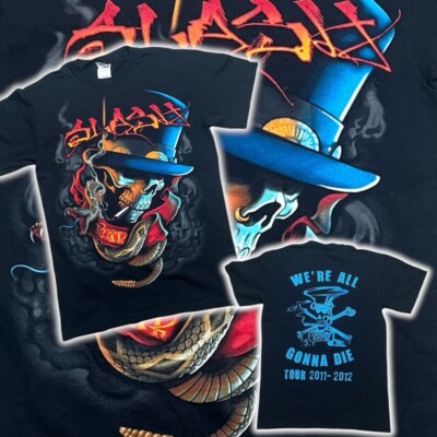 Vintage Slash Tour band Shirt / Metal Band Shirt Guns N Roses Size S 