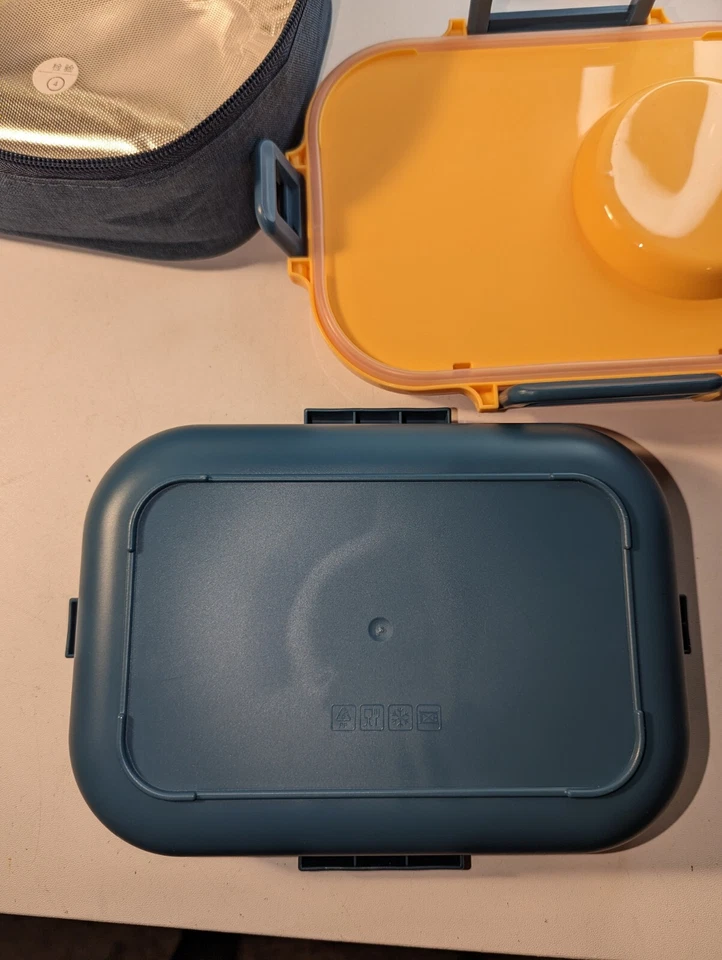 Contenedor de almuerzo portátil impermeable Aeun de 3 compartimentos 1100 ml) Foto 3 de 4