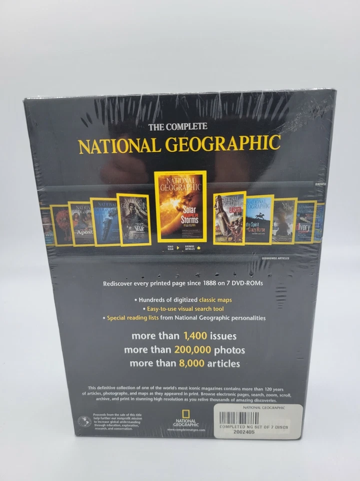 The Complete National Geographic (7 DVD-ROM Win Mac) Every Issue Since 1888 NEW - Image 2 of 4