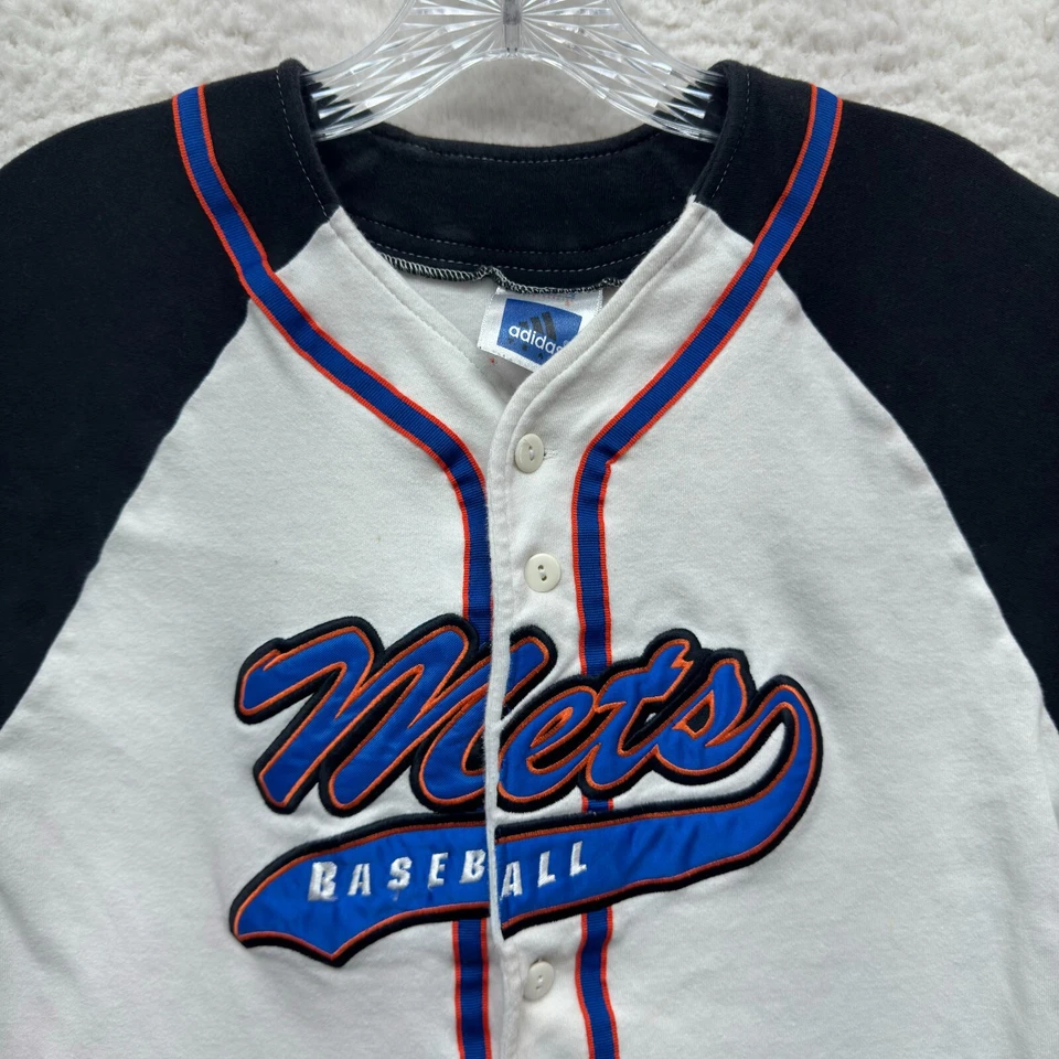 Vintage Mike Piazza 31 Mets Baseball Jersey Shirt 10 12 Youth Boys Adidas MLB - Image 3 of 4