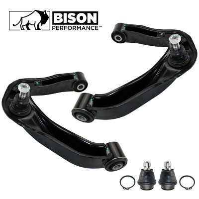 Bison Performance 4pc Front Upper Control Arm Lower BallJoint Kit For Nissan