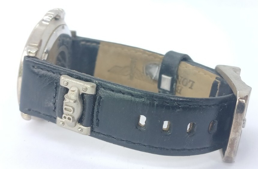 Vintage Boy London Watch Black Band Silver Case Seconds Vintage Boy London Watch Black Band Silver Case Seconds