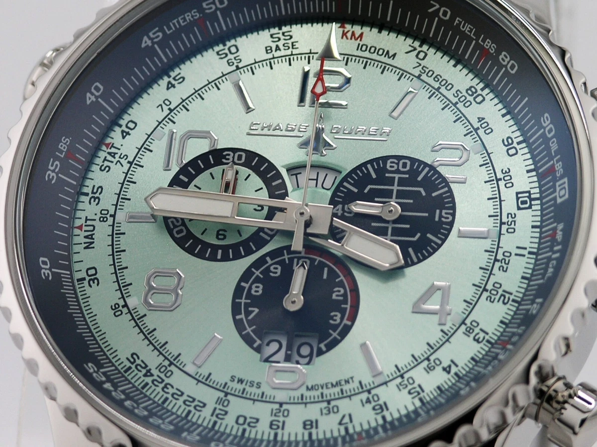 NEW CHASE DURER CDW 0061 SWISS QUARTZ CHRONOGRAPH STEEL SAPPHIRE