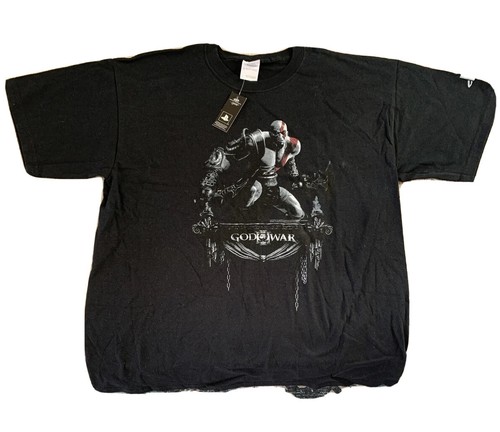 GOD OF WAR III 3 Kratos Camiseta Negra Grande NUEVA NUEVA CON ETIQUETAS Oficial SONY PS3 Promo RARA - Imagen 6 de 16