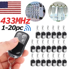 1-20packs 433MHz Electric Gate Garage Door Remote Control Duplicator Fob Opener