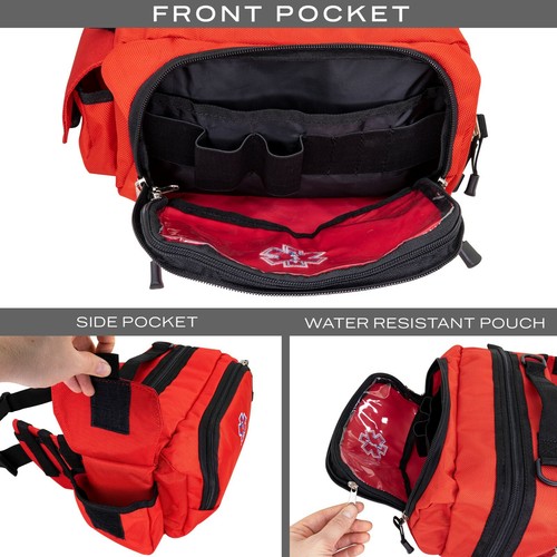 LINE2design Primeros Auxilios Fanny Pack - Bolsa de Primeros Auxilios Médicos de Lujo paramédicos Primeros Respondedores - Imagen 5 de 9