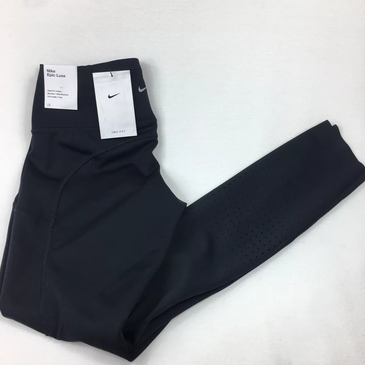 Nike Epic Lux Perforate Full Length Legging Black Pant Tight Fit XS  CN8041-010