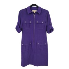 Michael Kors Women's Plum Purple zipper dress Size Small