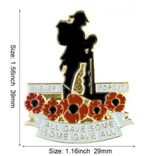 Remembrance Soldier Pin Never Forget Badge WWII WWI Lapel Veteran pin badge