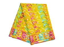 Vintage Wedding Beaded Scarf Dupatta Sequins Long Stole Hand Embroidered Hijab L