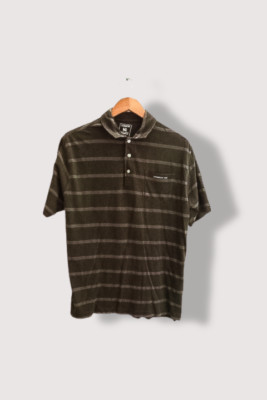 Vintage grey lerros stripped medium polo shirt| SKU 2658