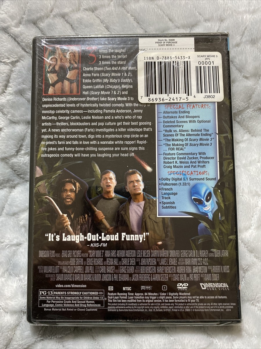 SCARY MOVIE 3 new fs dvd LESLIE NIELSEN GEORGE CARLIN ANNA