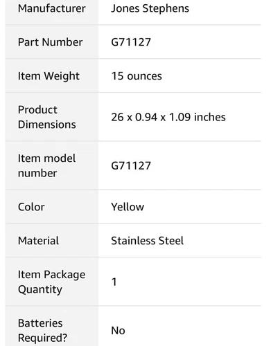 Jones Stephens G71127 24" Stainless Steel Gas Connector - Yellow - Picture 6 of 6