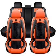 5 Seats Full Set Car Seat Covers Pu Leather Ice Silk Seat Protector Universal 5 Seats Full Set Car Seat Covers Pu Leather Ice Silk Seat Protector Universal