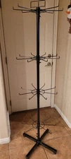 4-tier Floor spinning adjustable display rack