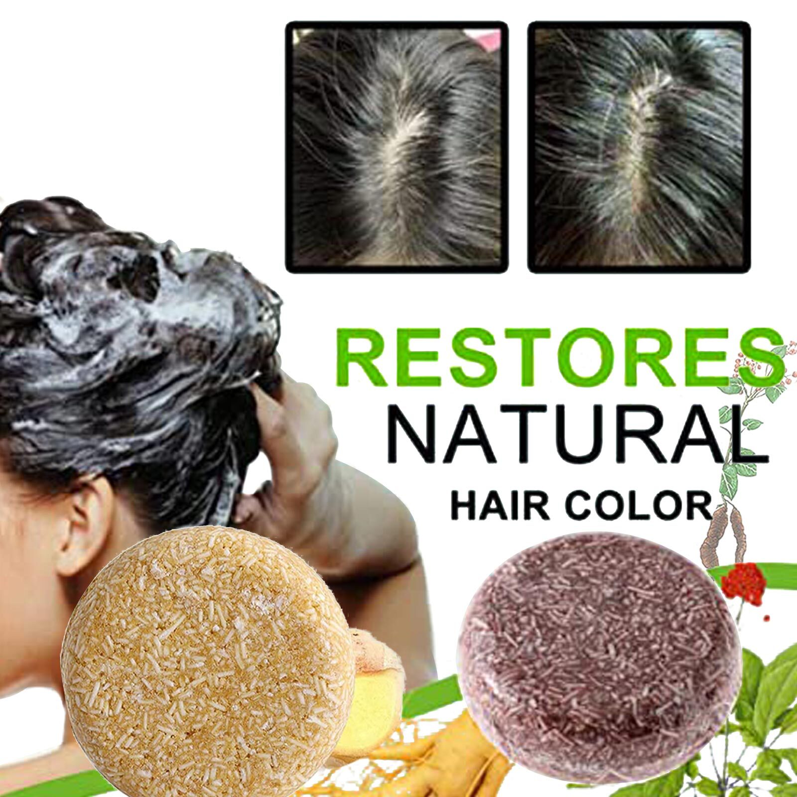 1/4x Ginger Hair Regrowth Shampoo Bar, Promotes Hair Growth Care Ginger