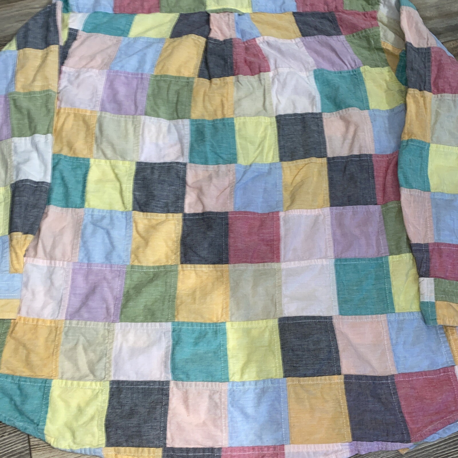 Orvis Patchwork Button Down Shirt Men's Size larg… - image 17