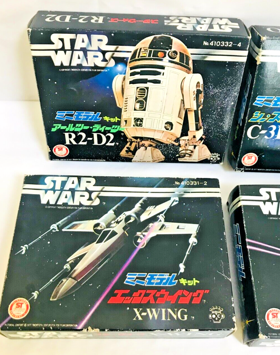 TAKARA Model Kit Star Wars 4 Set R2-D2 C-3PO X-Wing Tie TAKARA Model Kit Star Wars 4 Set R2-D2 C-3PO X-Wing Tie