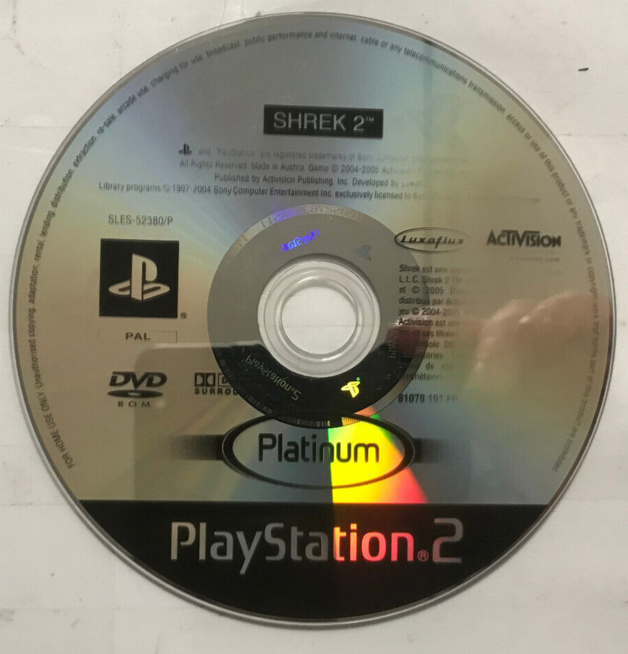 Shrek 2 platinum PS2