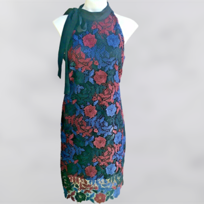 green emerald velvet dress Sam Edelman Women's Floral Embroidered mesh Blouson Dress Dress, red Pansy,  0 at Amazon Women's Clothing store