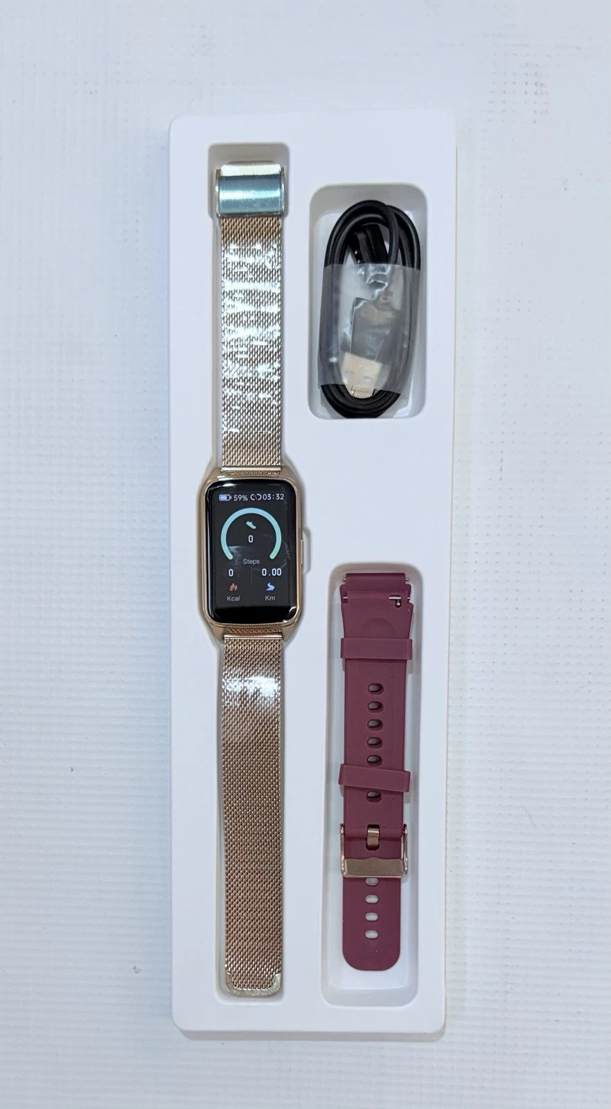 Smart Watch Fitness Tracker P121 Gold Mesh Band Heart Rate Monitor
Opens in a new window or tab