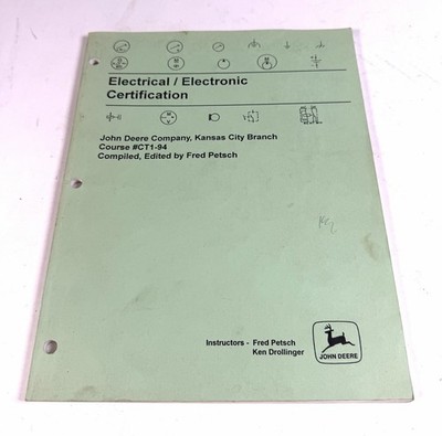 Vintage John Deere Electrical Electronic Certification Book