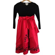 Rare Editions Velvet Long Sleeve Dress