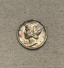1943 S Mercury Silver Dime Coin BU UNC PQ Toning Toner